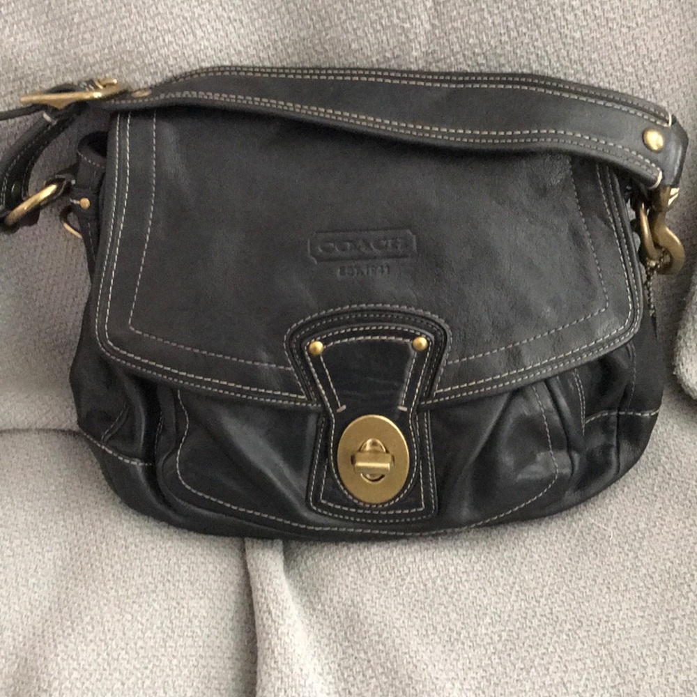 Coach Vintage -black Leather purse-NO-J0669-10329